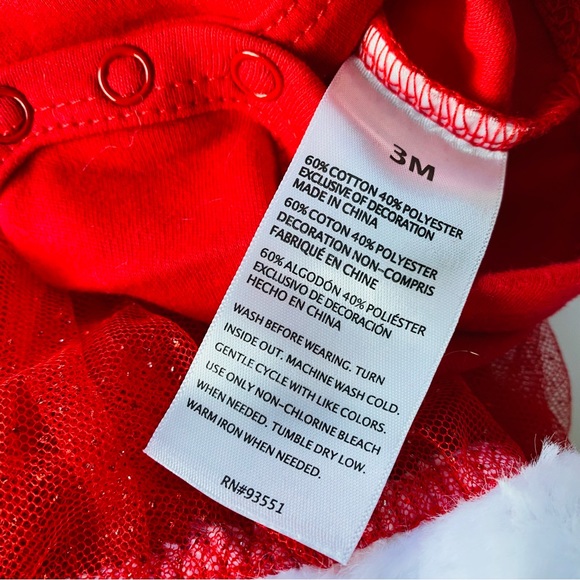 Baby Essentials | 4 Piece Santa Tutu Leg Warmer Bow Outfit NWT 3 Months - Picture 8 of 8